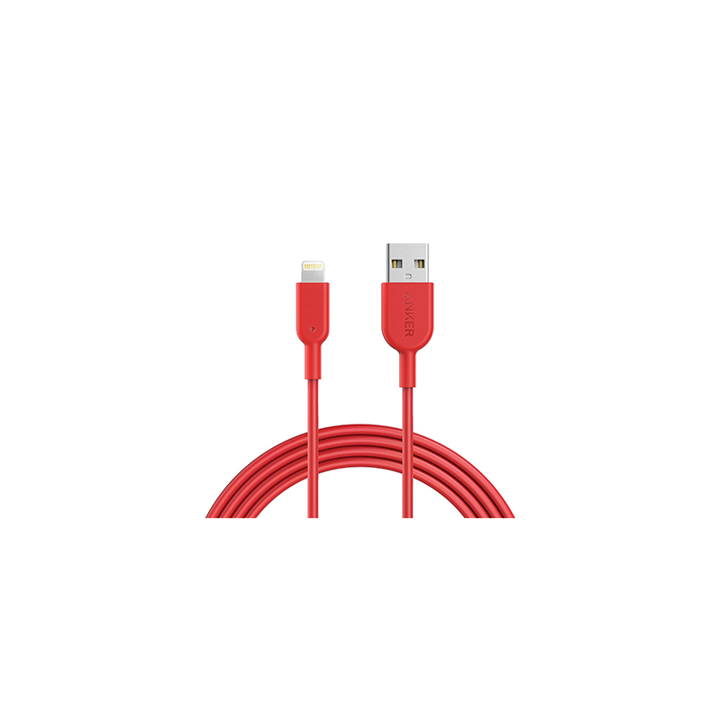 Anker PowerLine II Lightning 6ft Rojo