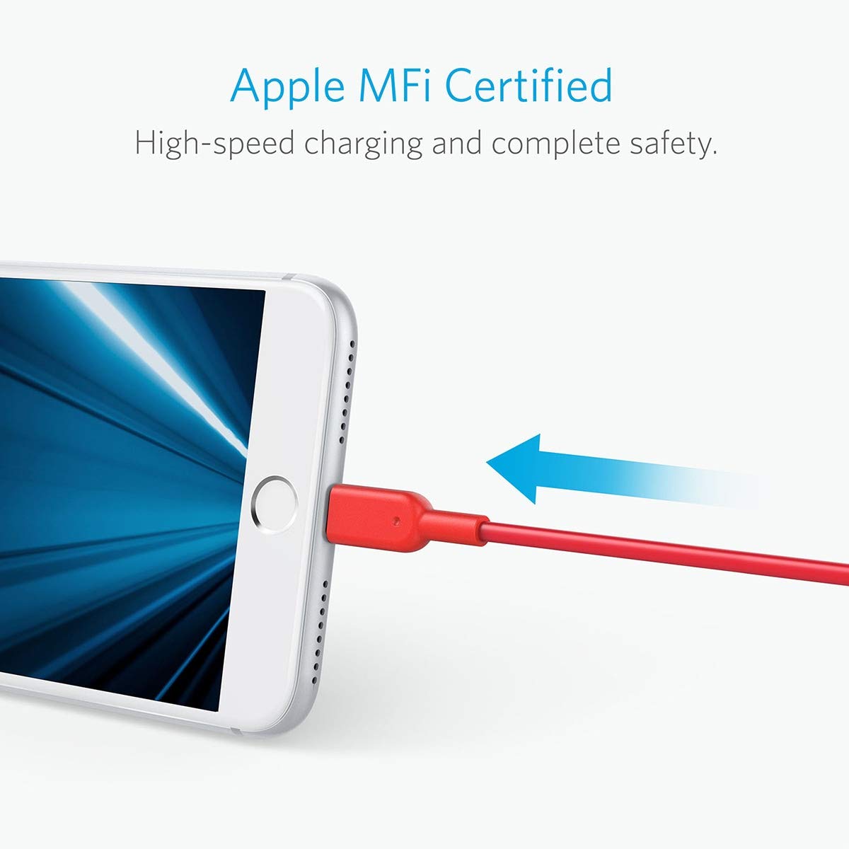 Anker PowerLine II Lightning 6ft Rojo - Imagen 2