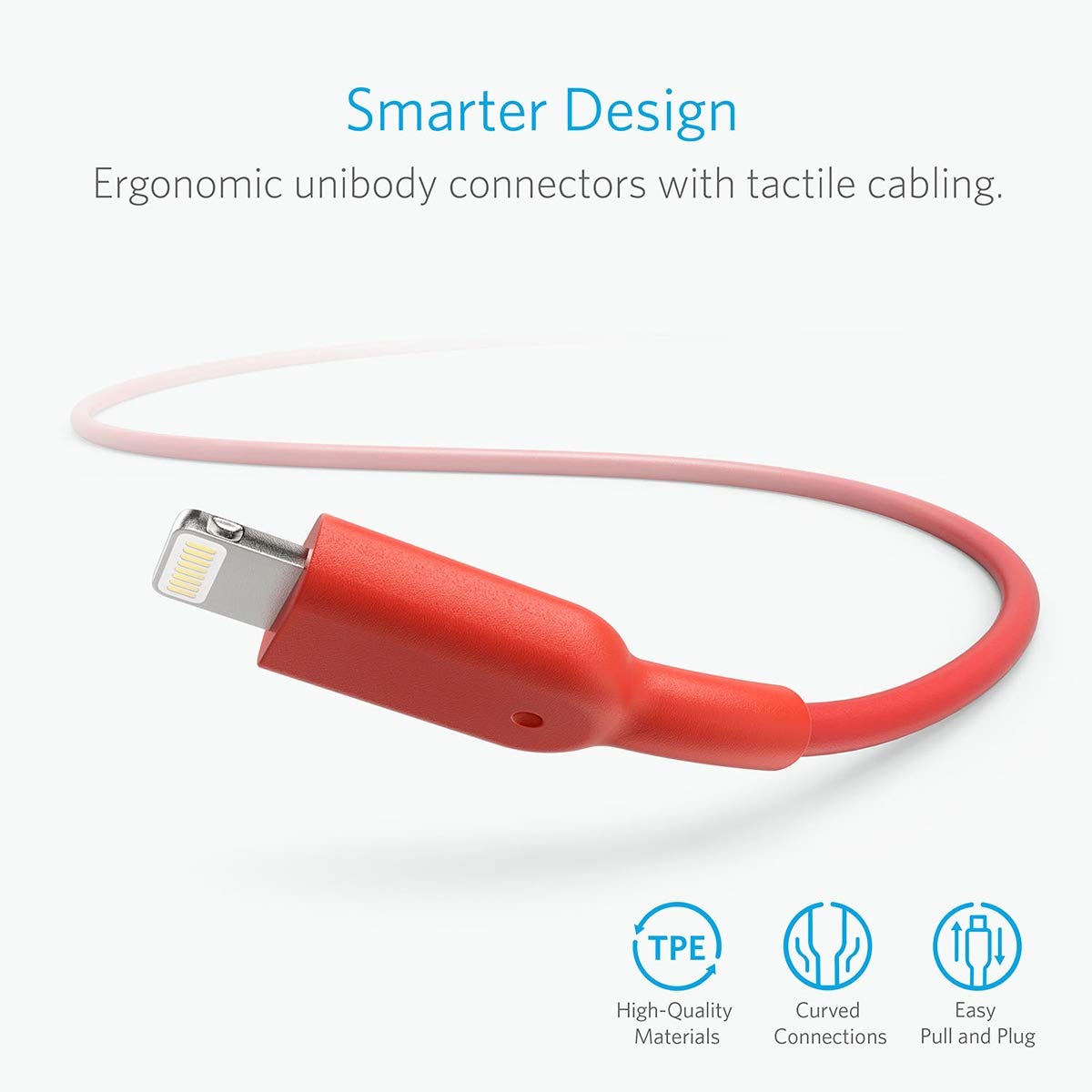 Anker PowerLine II Lightning 6ft Rojo - Imagen 5