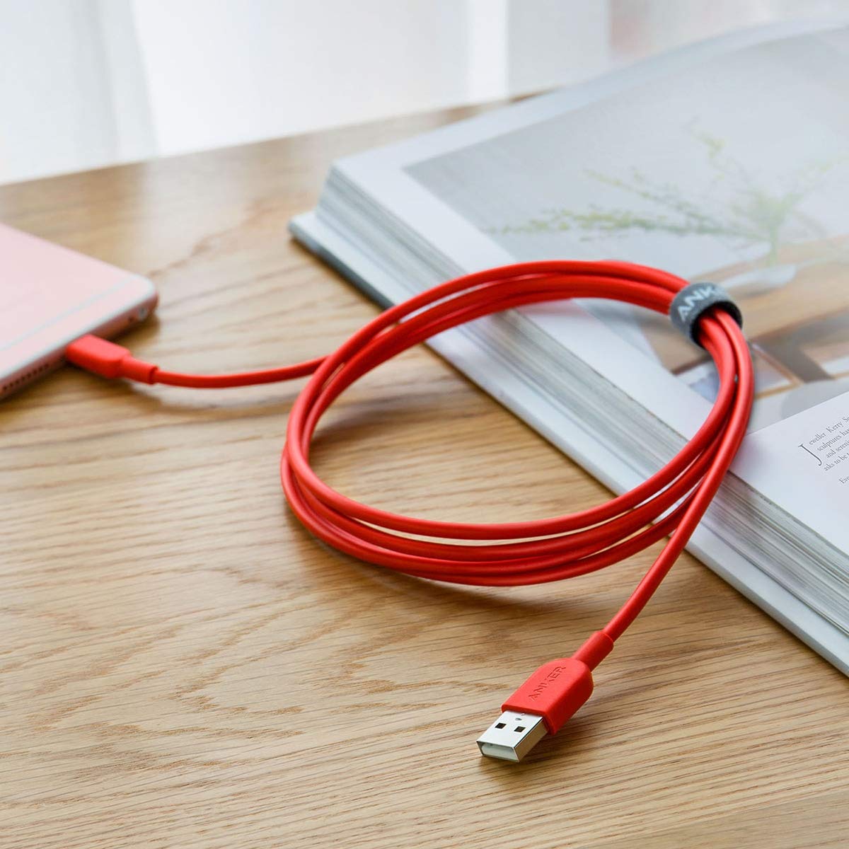 Anker PowerLine II Lightning 6ft Rojo - Imagen 6