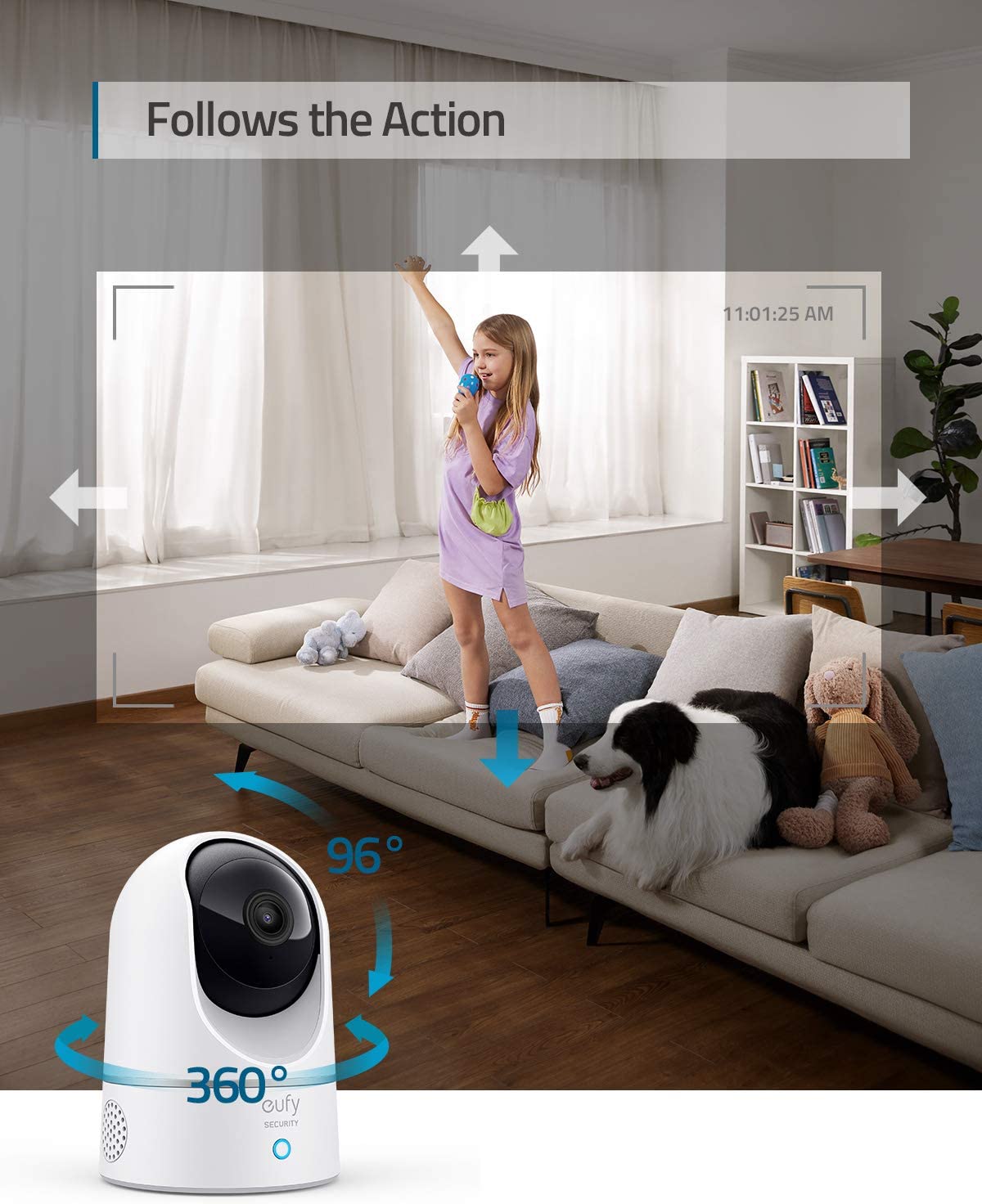 Eufy Indoor Pan&Tilt security Cámara interior S220, 2K - Imagen 6