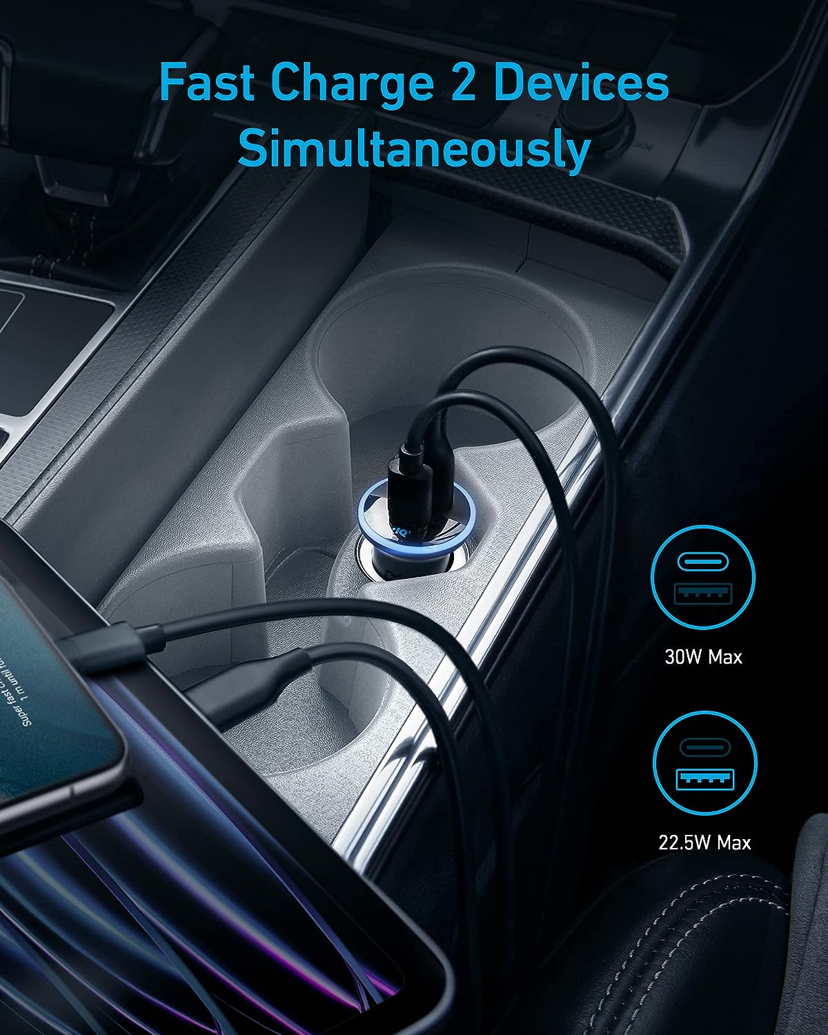 Anker 323 Car Charger (52.5W) PD - Imagen 3