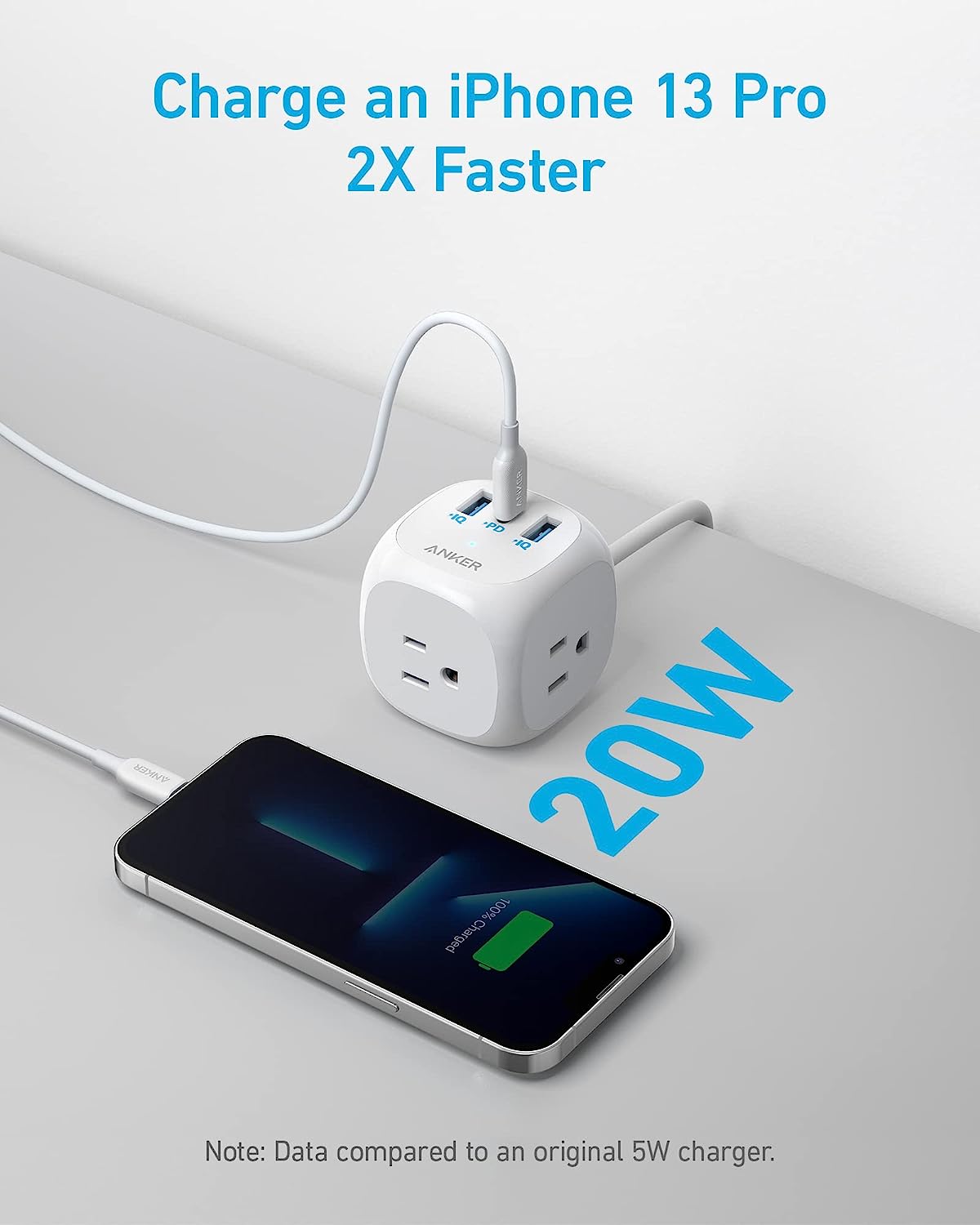Anker 321 Power Strip Blanco - Imagen 3
