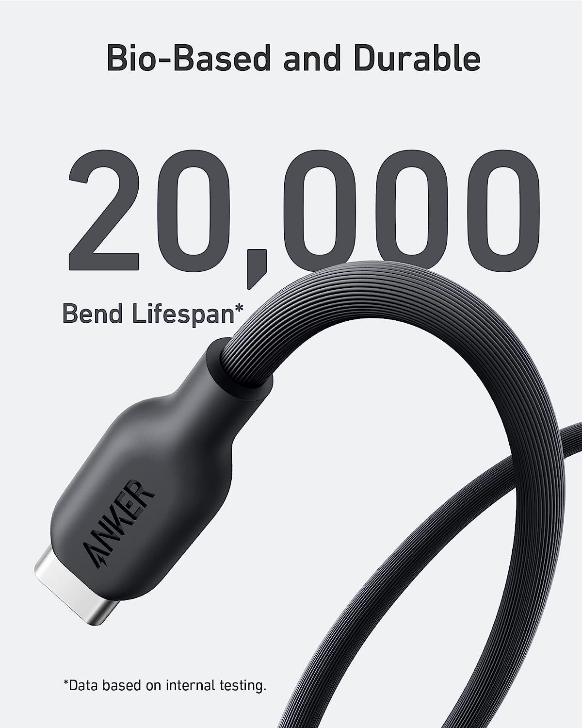 Anker 541 USB-C to Lightning Cable 3ft (Bio-Based) Negro - Imagen 5