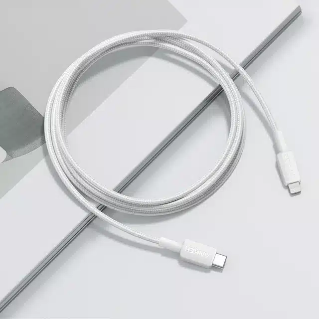 Anker 322 Braided USB-C to Lightning Cable (3ft) Blanco - Imagen 2