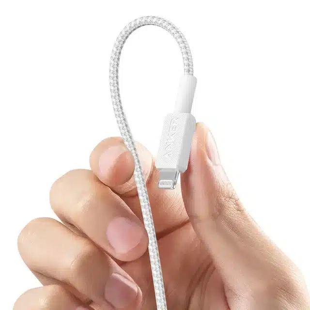 Anker 322 Braided USB-C to Lightning Cable (3ft) Blanco - Imagen 3
