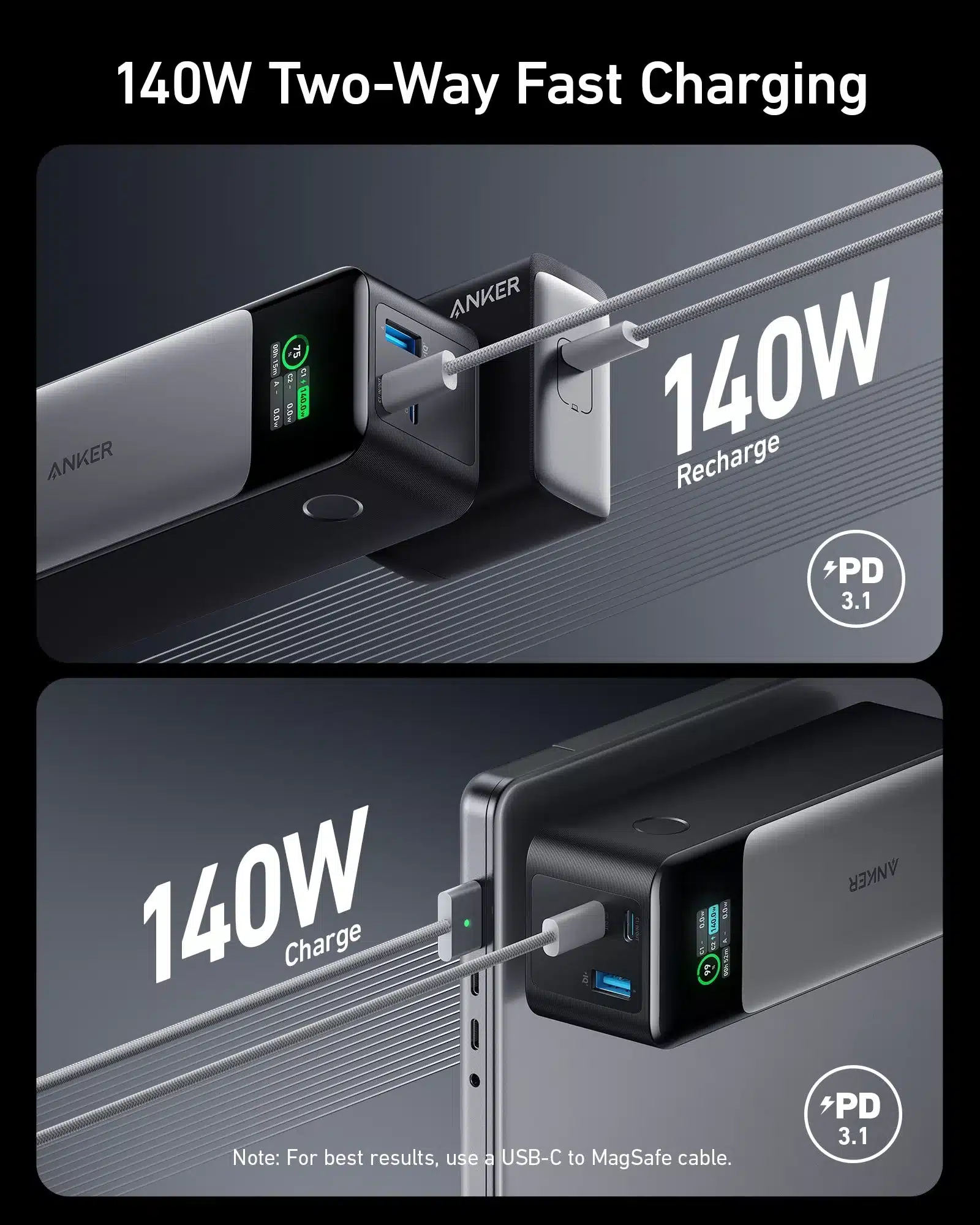Anker 737 Power Bank (PowerCore 24K) 140W - Anker Panama