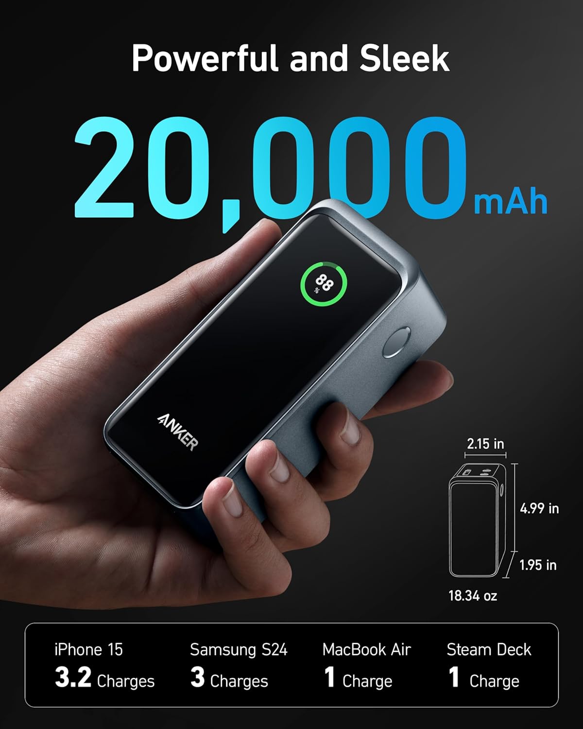 Anker Prime 20,000 mAh Power Bank (200W) - Anker Panama