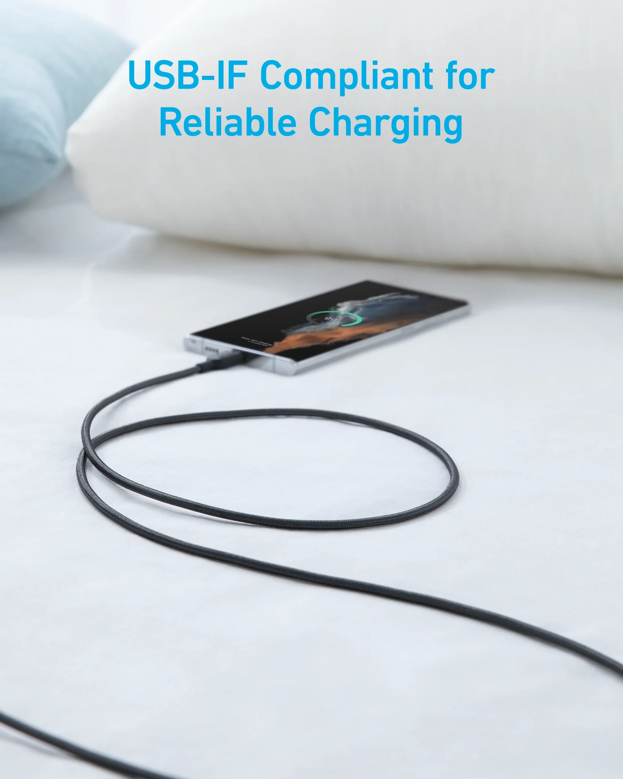 Anker 322 USB-A to USB-C Cable (3ft Braided) Negro - Imagen 4