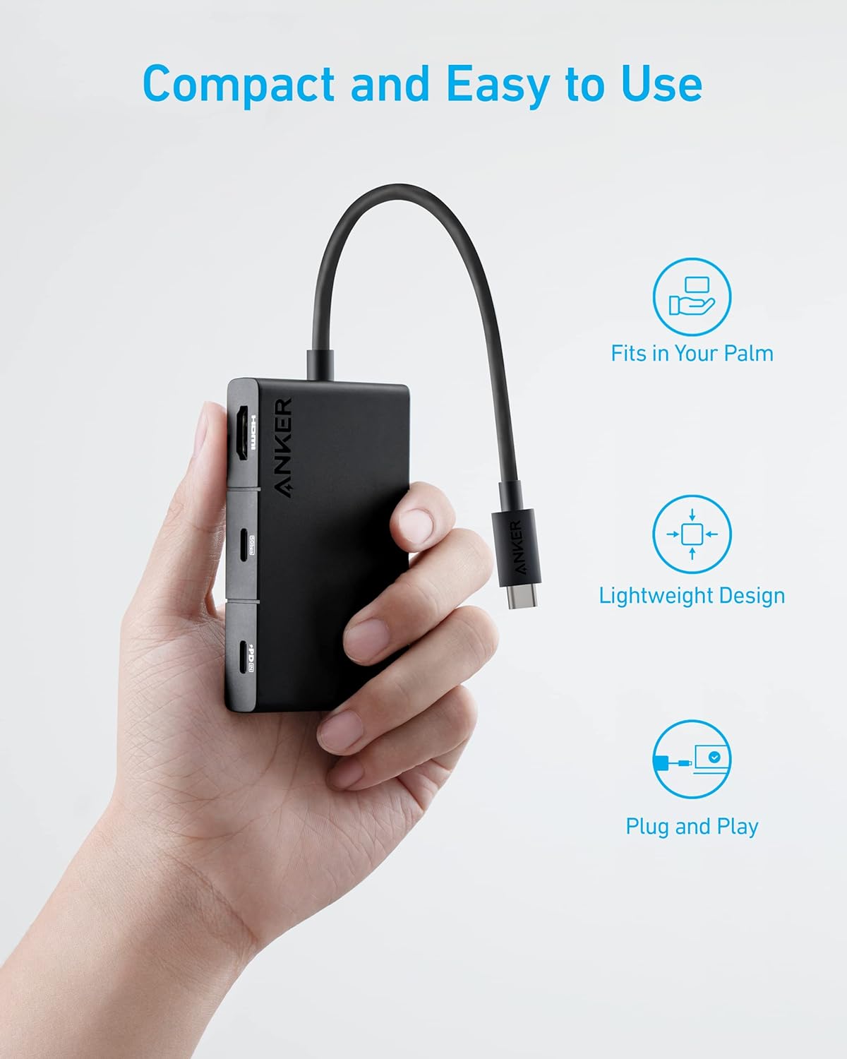 Anker 332 USB-C Hub (5-in-1, 4K HDMI) - Imagen 5