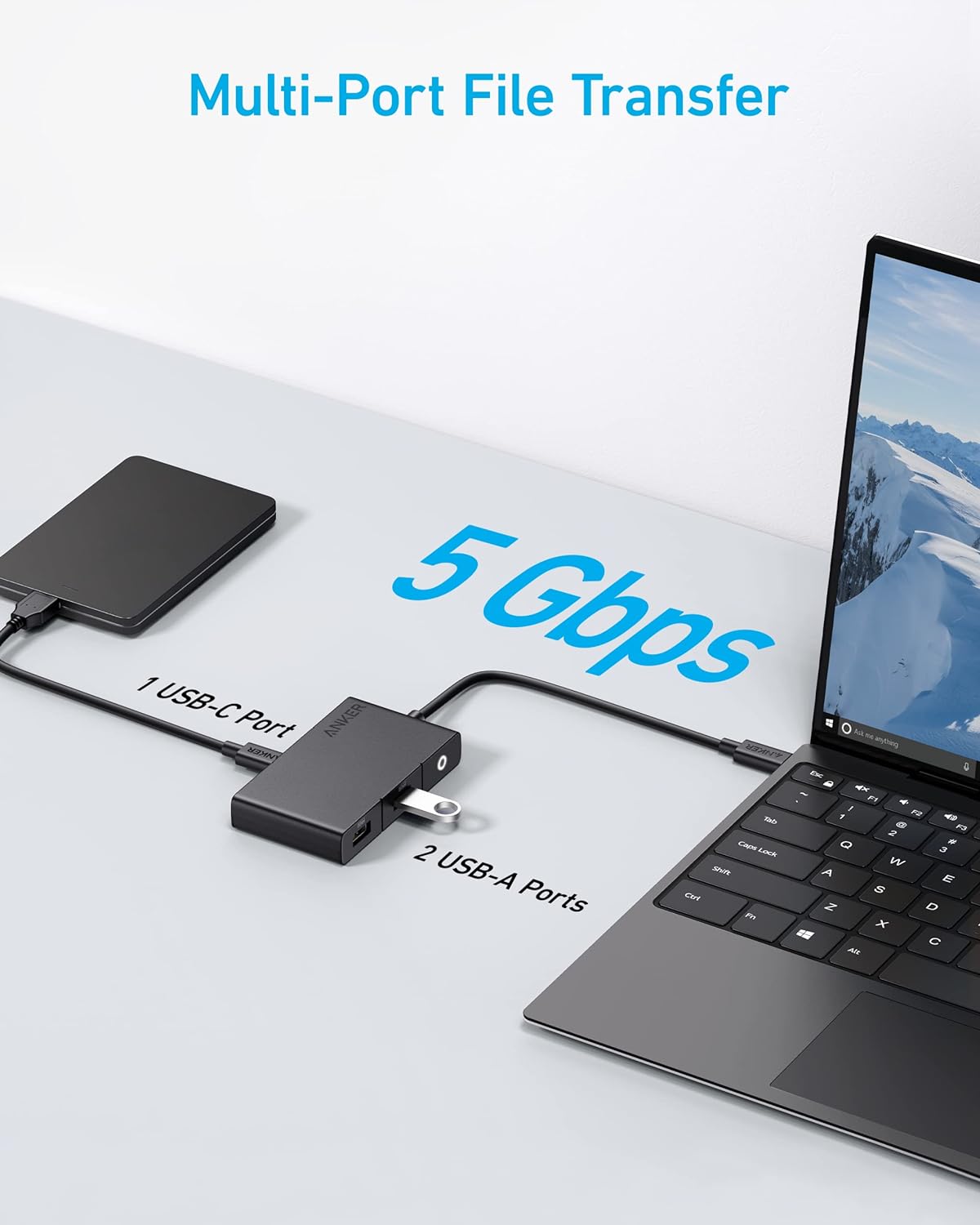 Anker 332 USB-C Hub (5-in-1, 4K HDMI) - Imagen 3