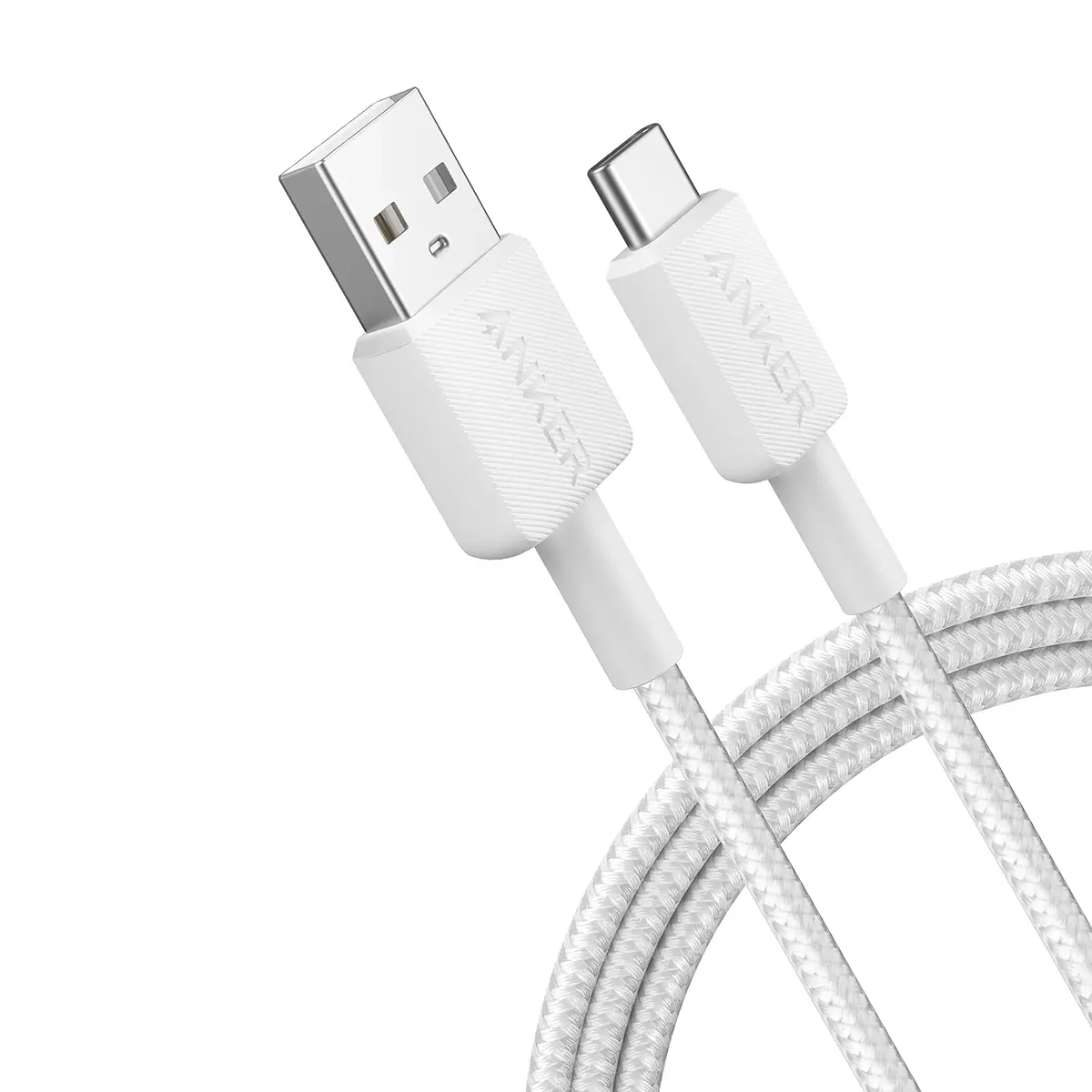 Anker 322 USB-A to USB-C Cable (6ft Braided) Blanco - Imagen 4