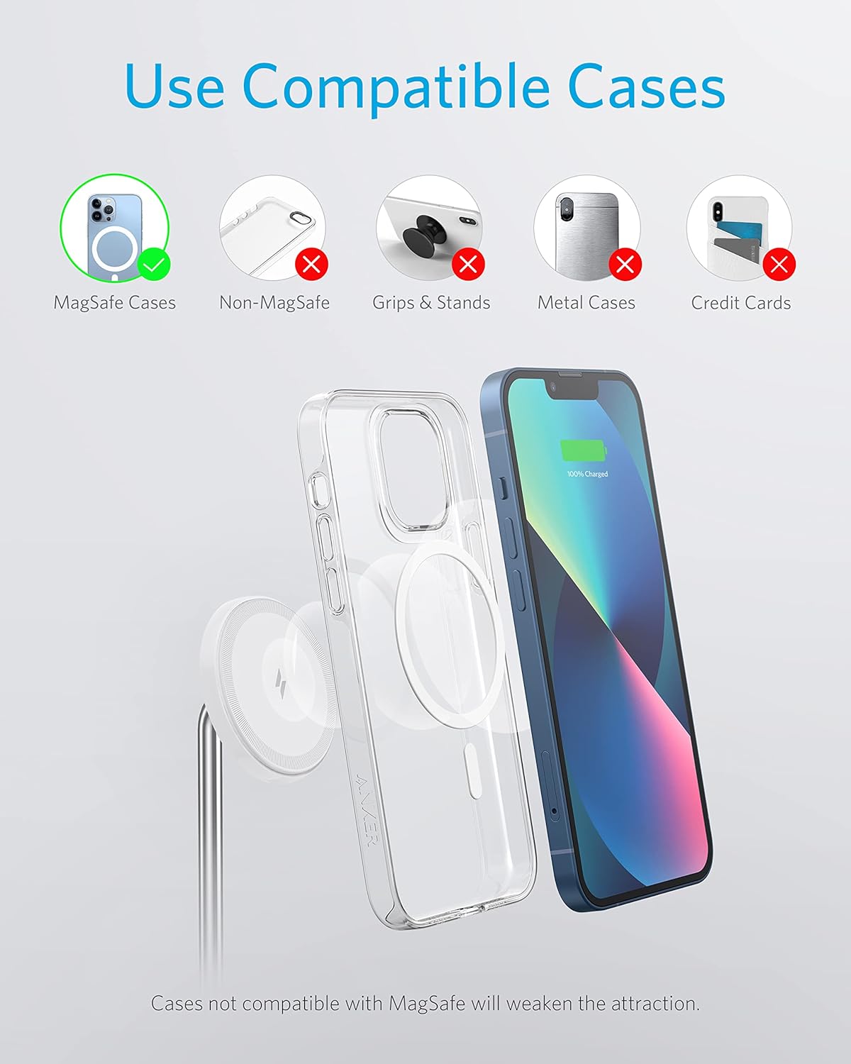 PowerWave Select Magnetic Stand Lite Blanco - Imagen 5