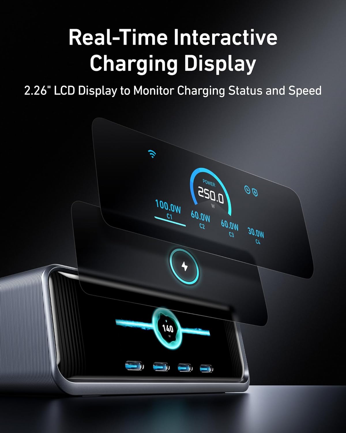 Anker Prime 250W GaN Desktop Charger (6 Ports) - Imagen 3