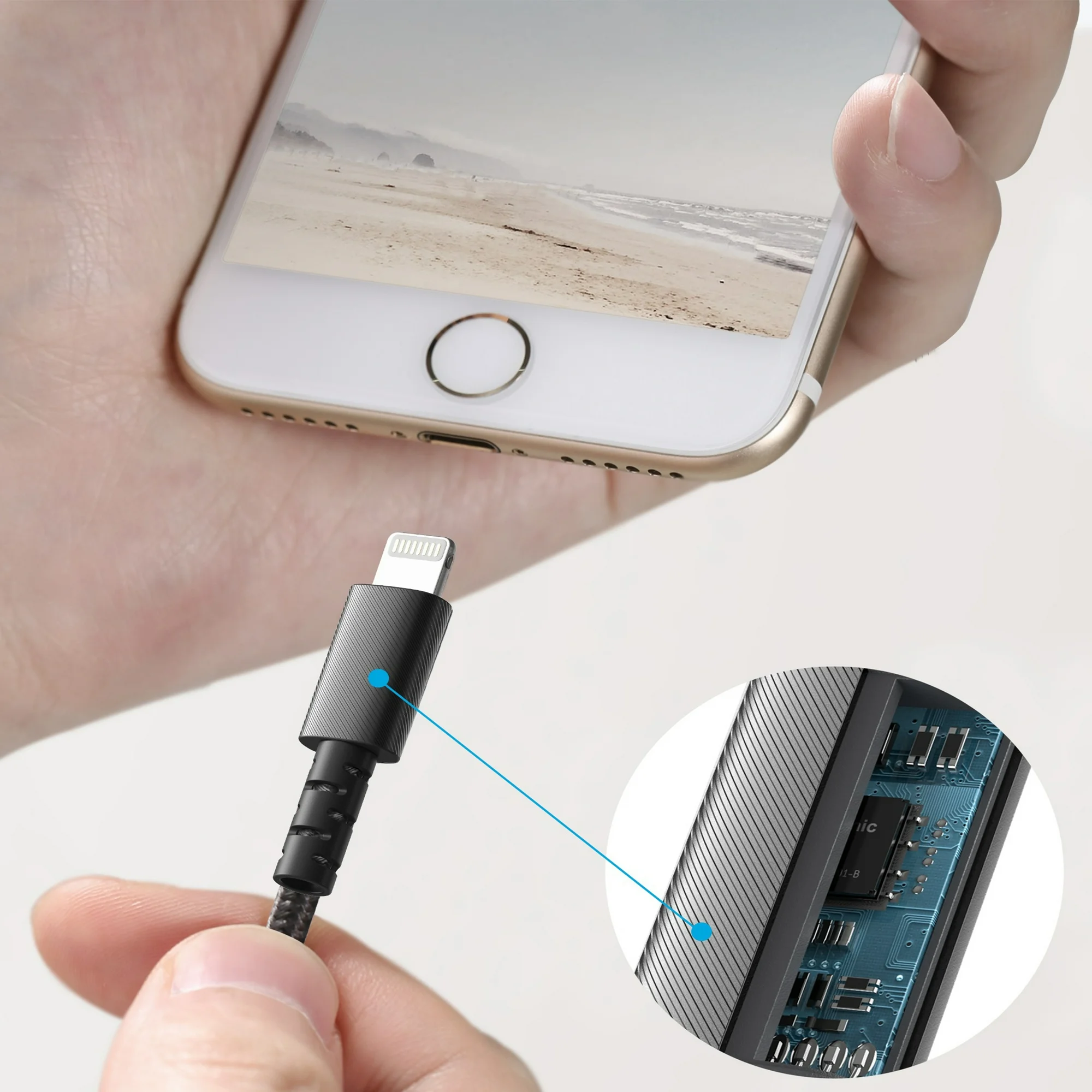 PowerLine Select+ USB-A to Lightning 6ft Negro - Imagen 2