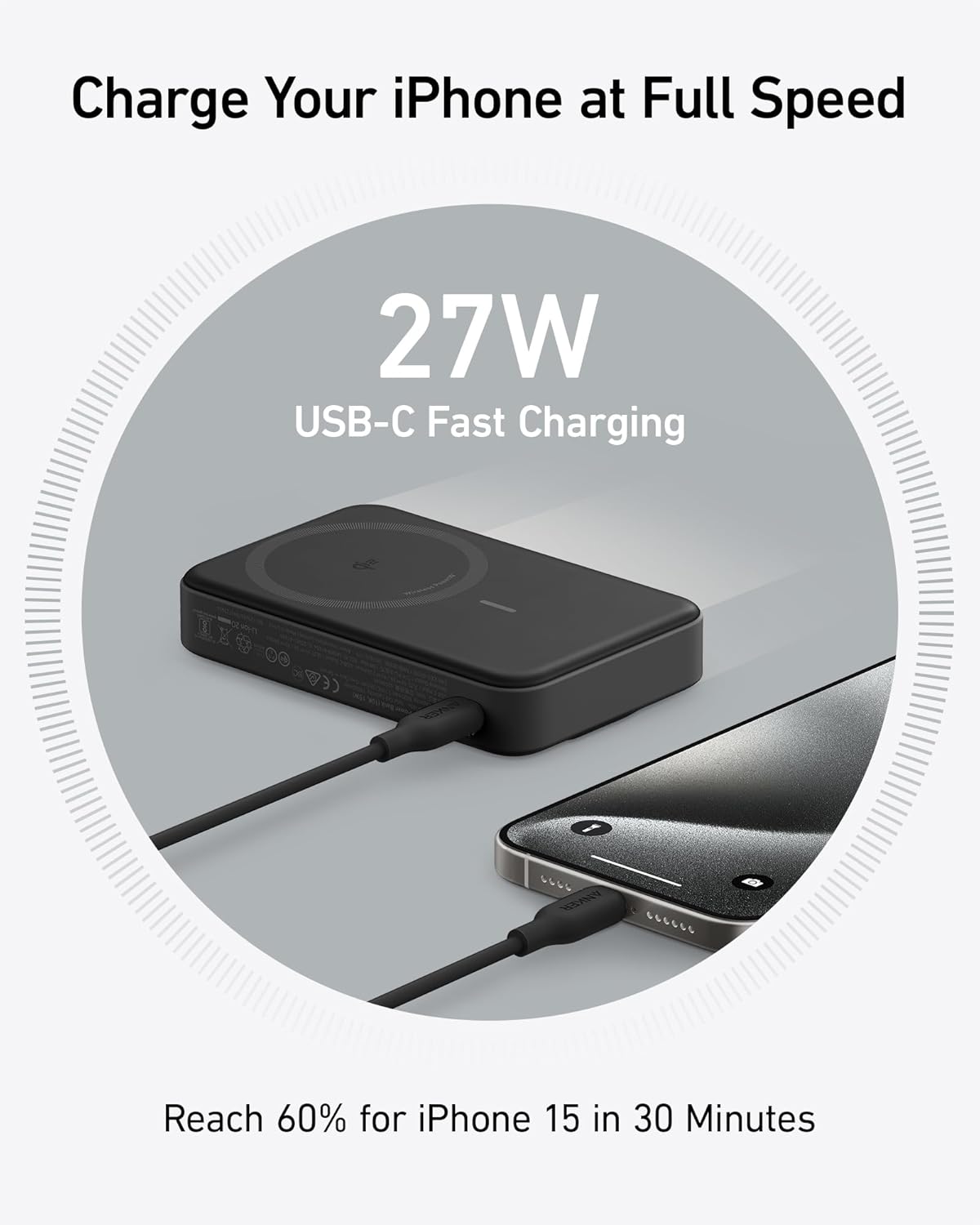 Anker MagGo Power Bank (10K) Negro - Imagen 2