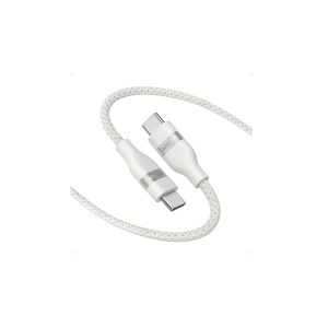Anker USB-C to USB-C Cable (3 ft, 240W Upcycled-Braided) Blanco
