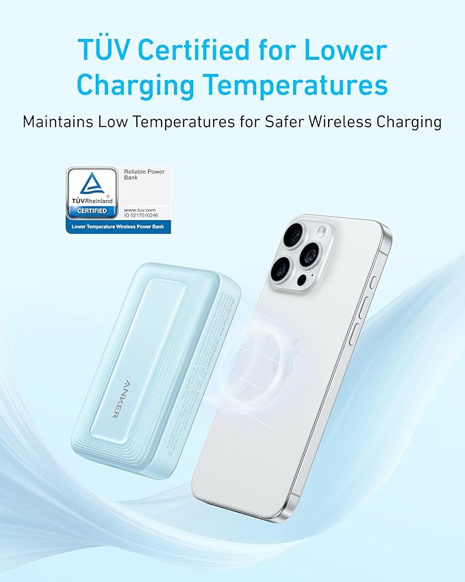 Anker Zolo Power Bank (10K,30W,Magnetic) Blanca - Imagen 4