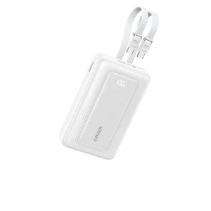 Anker Zolo Power Bank 20K 45W Built-In Dual USB-C Cable Blanco