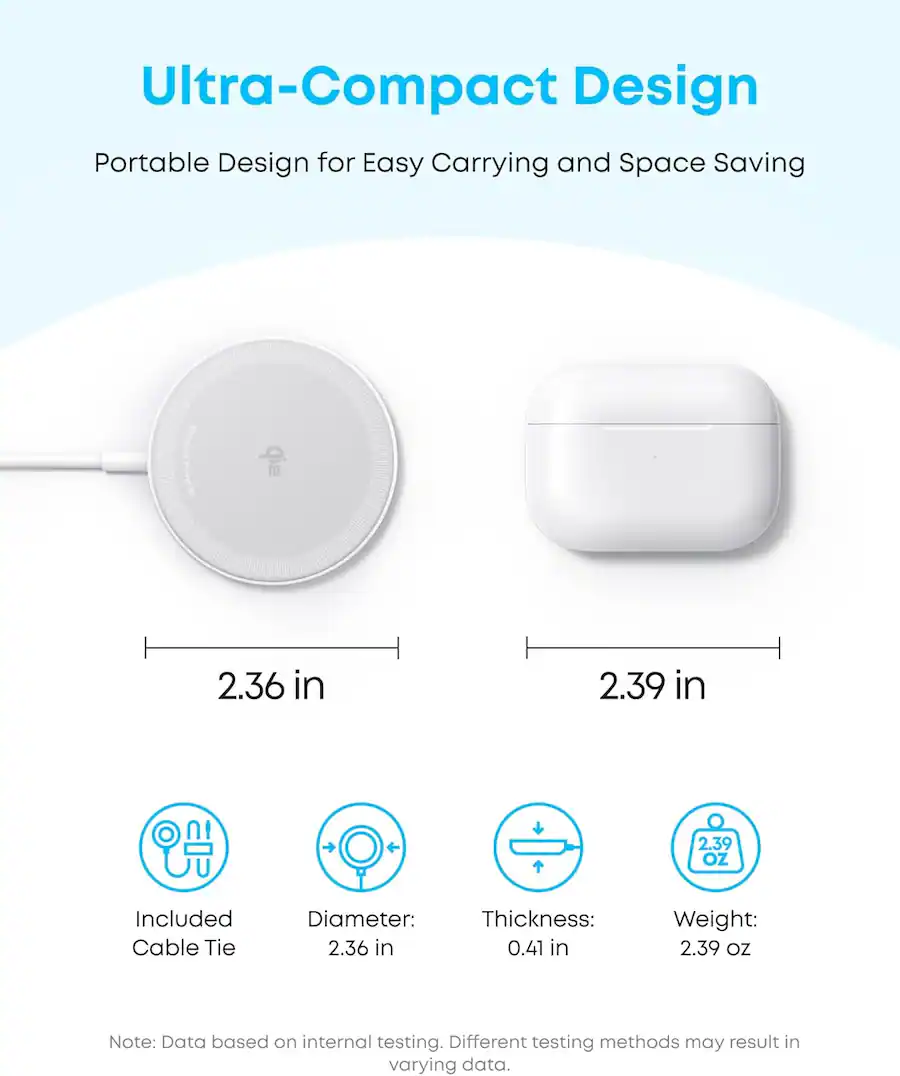 Anker Zolo Wireless Charger Pad 15W Blanco - Imagen 5