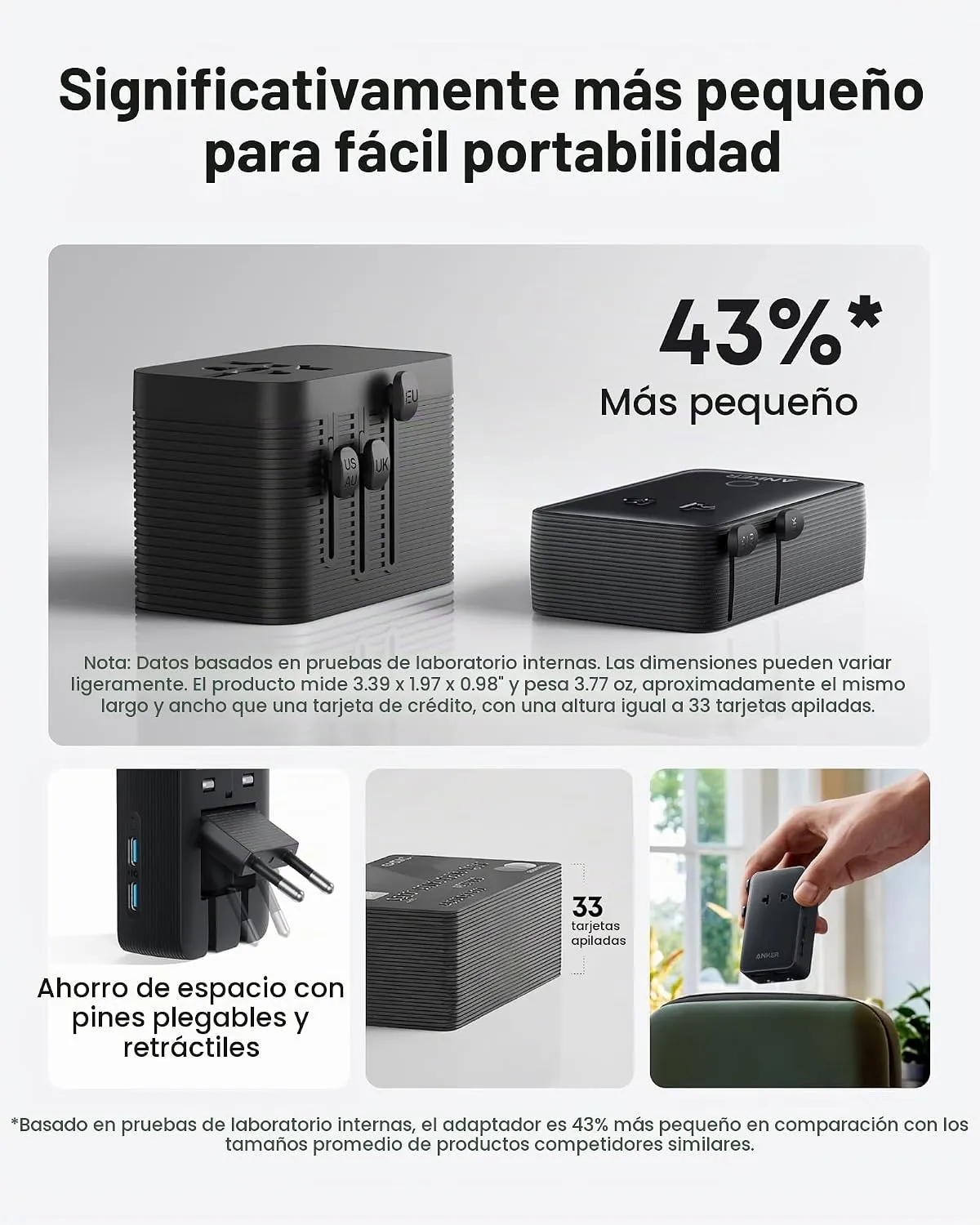 Anker Nano Travel Adapter (5-in-1, 20W) - Imagen 4