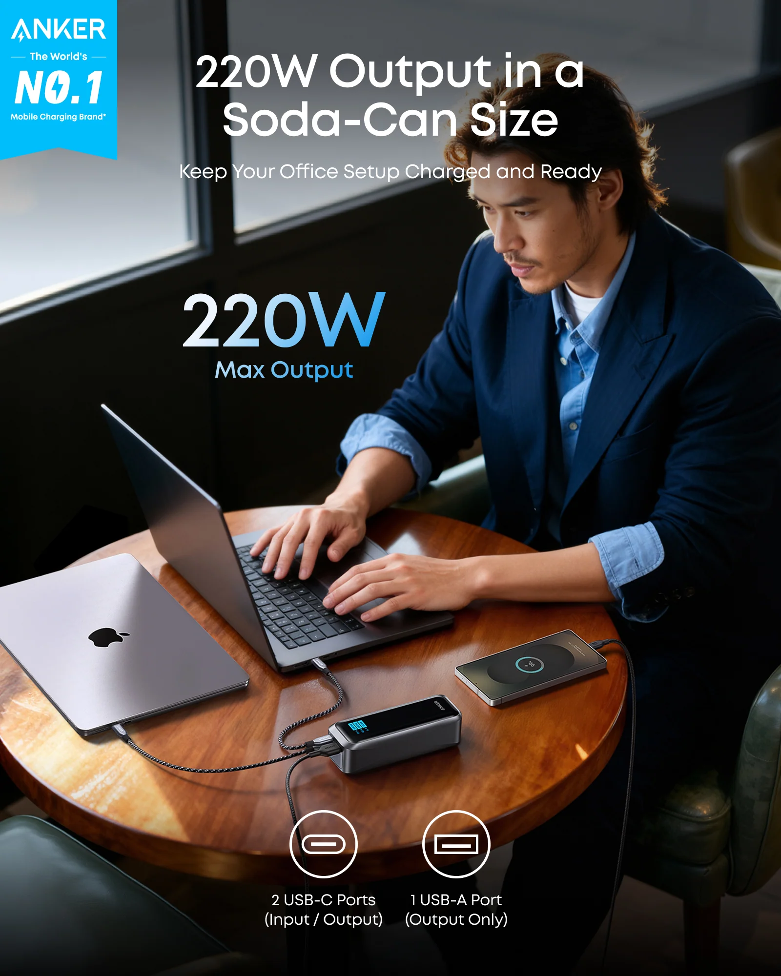 Anker Prime Power Bank (20K, 220W) - Imagen 2