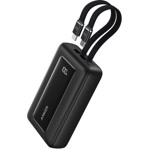 Anker Zolo Power Bank (10K, 35W, Built-In Dual USB-C Cables) Negro - Imagen 3