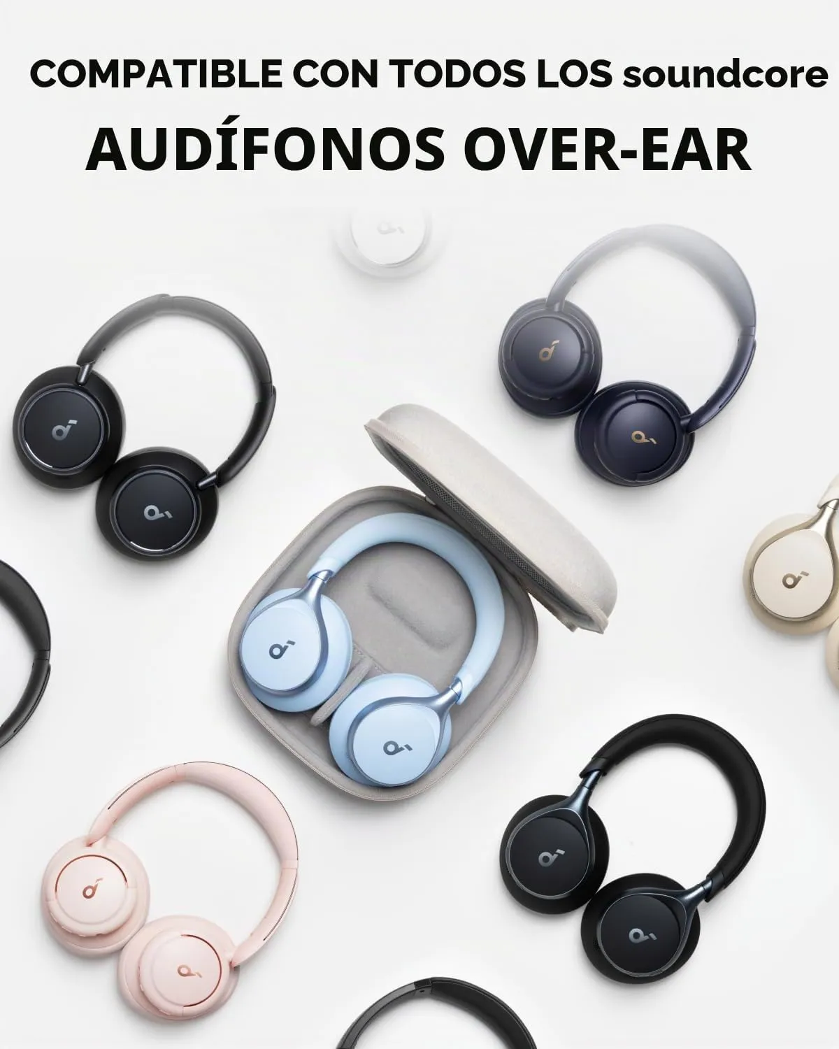 SoundCore headphones case Crema - Imagen 2